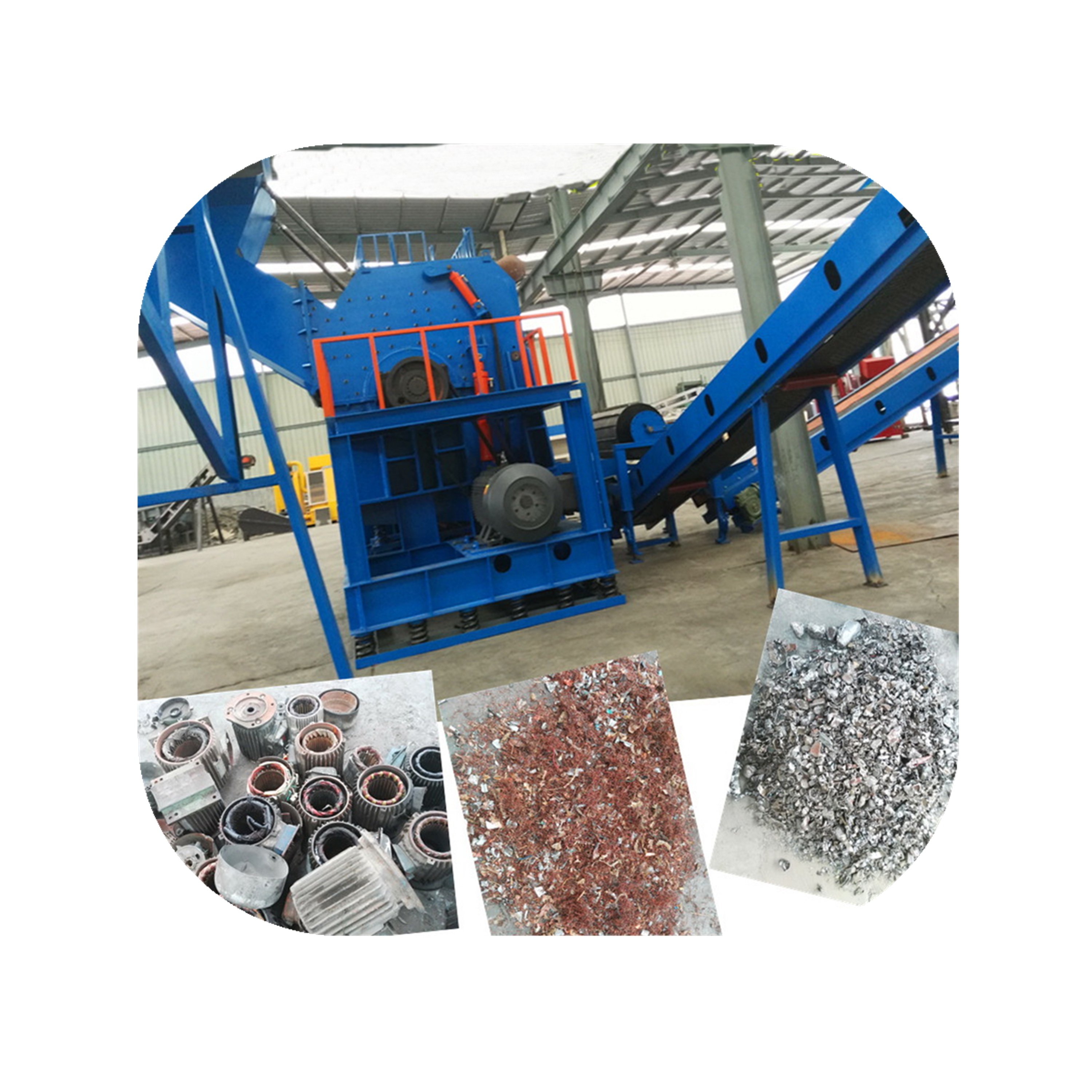 Electric Motor Stator Recycling Machine /Hammer Mill Metal Shredder